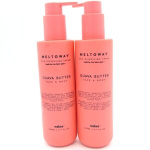 Wakse Meltoway Hair Dissolving Cream Guava Butter Face & Body - 2 Pack 6.7 oz Ea